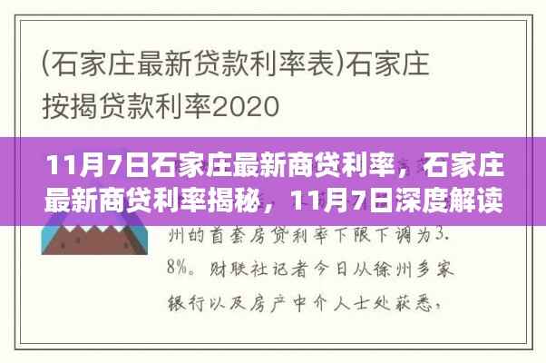 石家庄最新商贷利率揭秘,深度解读与最新动态(11月7日)