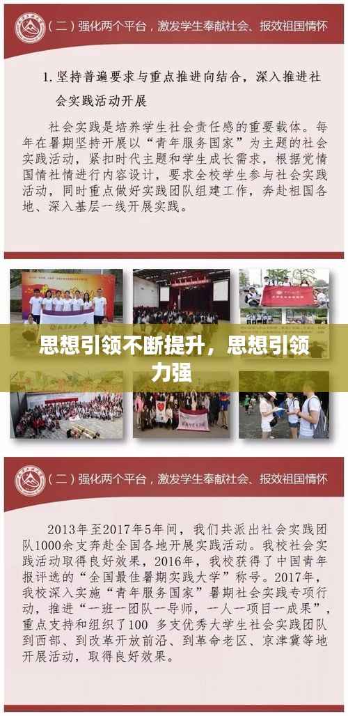 思想引领不断提升,思想引领力强